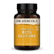 Dr. Mercola Fermented Beta Glucans bottle for convenient daily immune support.