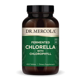 Dr. Mercola Fermented Chlorella bottle for convenient daily use