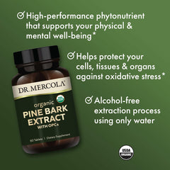 Dr. Mercola Pine Bark Extract sourced from Finnish Lapland forests.