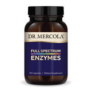 Dr. Mercola Full Spectrum Enzymes bottle front for digestion support