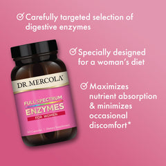 Dr. Mercola bottle in hand for convenient daily digestive support.