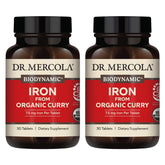 Dr. Mercola Iron from Organic Curry bottle for daily iron support