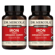 Dr. Mercola Iron from Organic Curry bottle for daily iron support