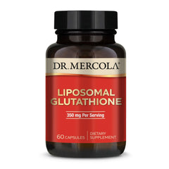 Dr. Mercola Liposomal Glutathione bottle front view highlighting high absorption formula