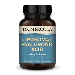 Dr. Mercola Liposomal Hyaluronic Acid capsules close-up for hydration support