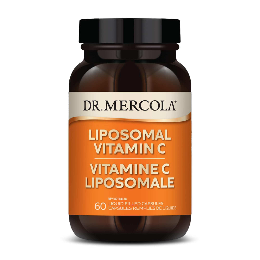 Dr. Mercola Liposomal Vitamin C bottle showing 1,000 mg dose for daily immune support