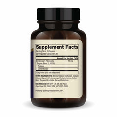 Dr. Mercola Lumbrokinase capsules highlighting non-GMO formulation
