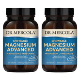 Dr. Mercola Magnesium Chewable Advanced bottle for daily mental and physical support.