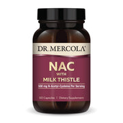 Dr Mercola NAC with Milk Thistle bottle for detox support.