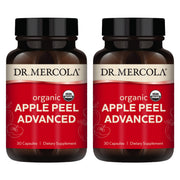 Dr. Mercola front jar view showing organic apple peel supplement and benefits