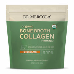 Dr. Mercola bone broth collagen powder pour for easy mixing