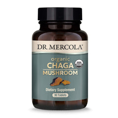 Dr. Mercola Organic Chaga bottle front for daily use