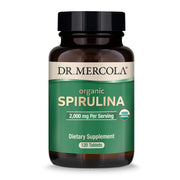Dr. Mercola Organic Spirulina bottle with 120 tablets for daily immune support