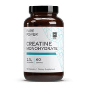 Dr. Mercola Pure Power Creatine Monohydrate bottle boosts energy for intense training