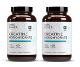 Dr. Mercola Pure Power Creatine Monohydrate bottle with athletic packaging.