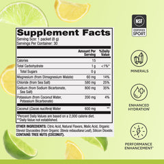 Close-up of ingredients like magnesium and potassium from natural sources.