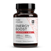 Dr. Mercola Pure Power Energy Boost bottle front view for steady daytime energy.