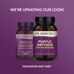 Dr. Mercola Purple Defense label detail with resveratrol content for consistency.
