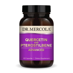 Dr. Mercola Quercetin and Pterostilbene Advanced bottle front for daily immune support