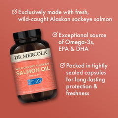 Dr. Mercola Salmon Oil MSC certification badge indicating sustainable sourcing.