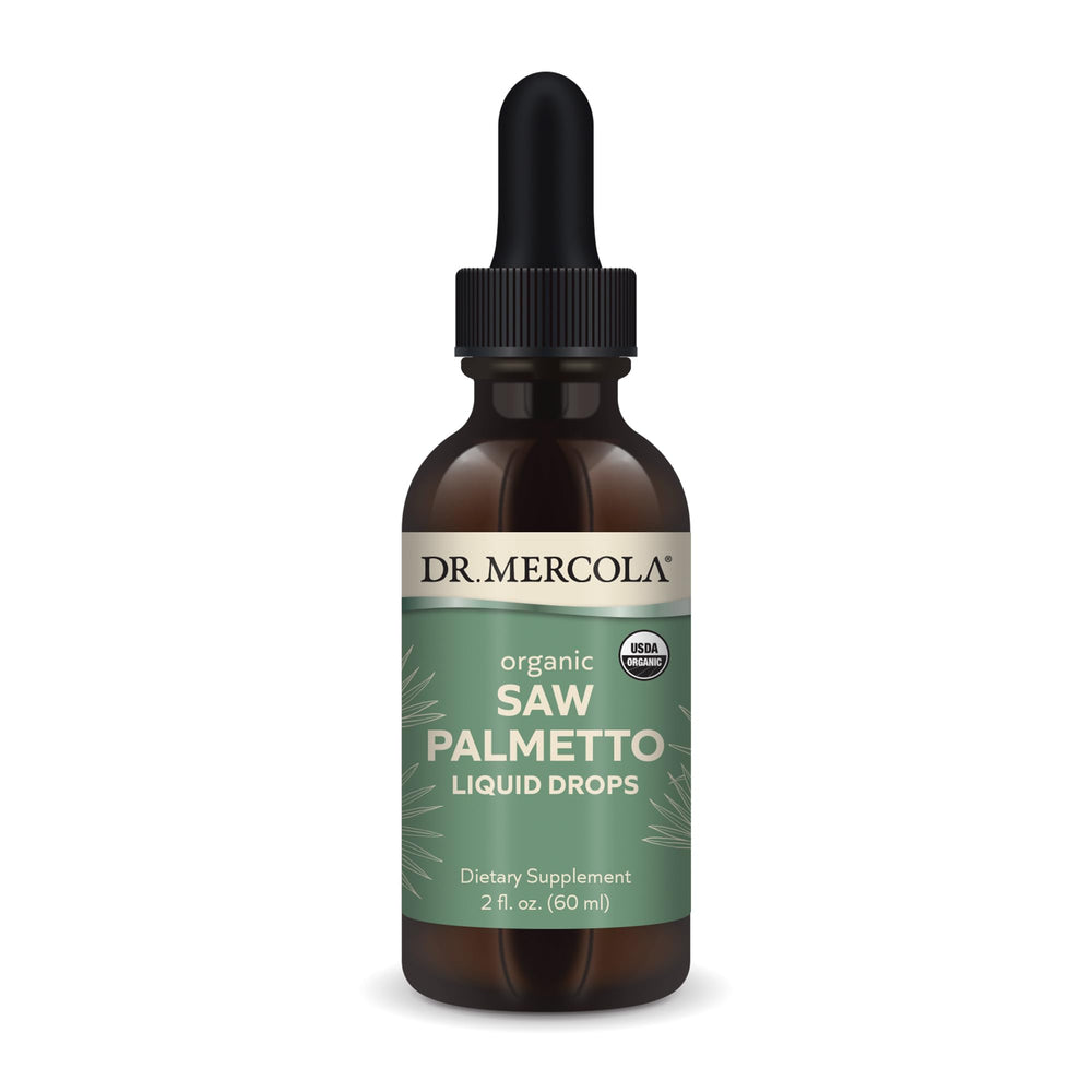 Dr. Mercola Saw Palmetto Liquid Drops bottle for urinary support