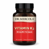 Dr. Mercola Vitamin K2-180mcg MK-7 bottle for high-absorption calcium support.