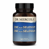 Dr. Mercola Zinc Plus Selenium bottle front view for daily immune support.