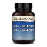 Dr. Mercola Zinc Plus Selenium bottle promoting immune and daily wellness.