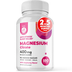 DR. MORITZ Magnesium Gummies bottle pour signaling easy daily relaxation.