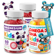 DR. MORITZ Calm Magnesium Gummies for Kids bottle promoting after-school unwinding.