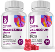 DR. MORITZ Magnesium Gummies raspberry bottle close-up highlighting sugar-free calm support.