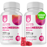 DR. MORITZ Magnesium Gummies raspberry flavor bottle shown for restful evenings.