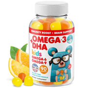 DR. MORITZ vegan omega-3 gummies for kids in a bottle support daily nutrition
