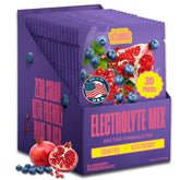 Dr. Price's Electrolytes Blueberry Pomegranate packets front view for workout hydration