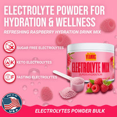 Dr. Price's Electrolytes Raspberry dissolving in water for clean, sugar-free hydration