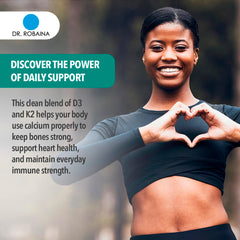 Dr. Robaina D3 + K2 Drops dropper ready for convenient daily use and quick absorption.