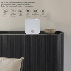 Dr Scent Breeze of Joy Mini Diffuser control panel with app connectivity for remote control.