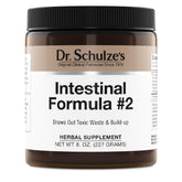 Dr. Schulze's Intestinal Formula #2 bottle with herbal cleanse for daily gut support.