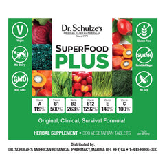 Natural greens blend used in Dr. Schulze's SuperFood Plus ingredients