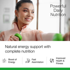 Dr. Schulze's SuperFood Plus scoop ready for shakes and smoothies