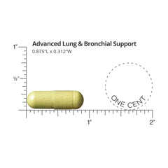 Capsules close-up of Dr. Sinatra Advanced Lung highlighting easy swallowing.