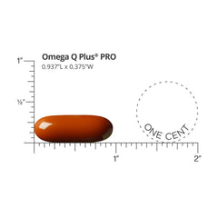 Close-up of Dr. Sinatra Omega Q Plus PRO capsules highlighting CoQ10 200 mg benefits.