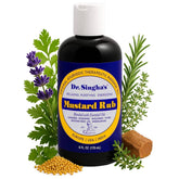 Dr. Singha's Mustard Rub bottle displayed for soothing relaxation after activities