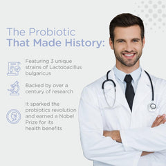 Dr. T Probiotic capsules poured into hand to visualize 100-day supply