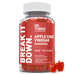 Dr. Tobias Apple Cider Vinegar Gummies bottle front for daily wellness.