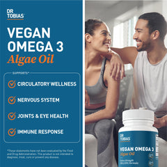 Dr. Tobias lemon-flavor omega-3 capsules ready for daily use.