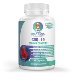 Dr. Valerie Nelson CoQ10 200 mg capsules bottle close-up for heart health support