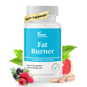DR VITAMIN SOLUTIONS fat burner bottle cap close-up, showcasing a vegan daily supplement.