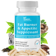 DR VITAMIN SOLUTIONS fat burner bottle with capsules for daily energy support.