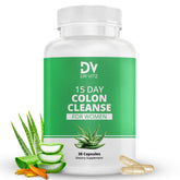 Dr Vitz 15 day colon cleanse bottle with daily detox support.